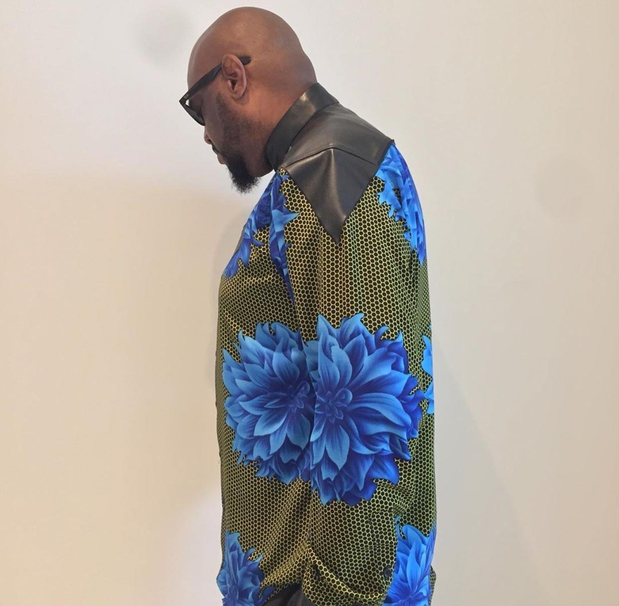 Man in floral patterned shirt