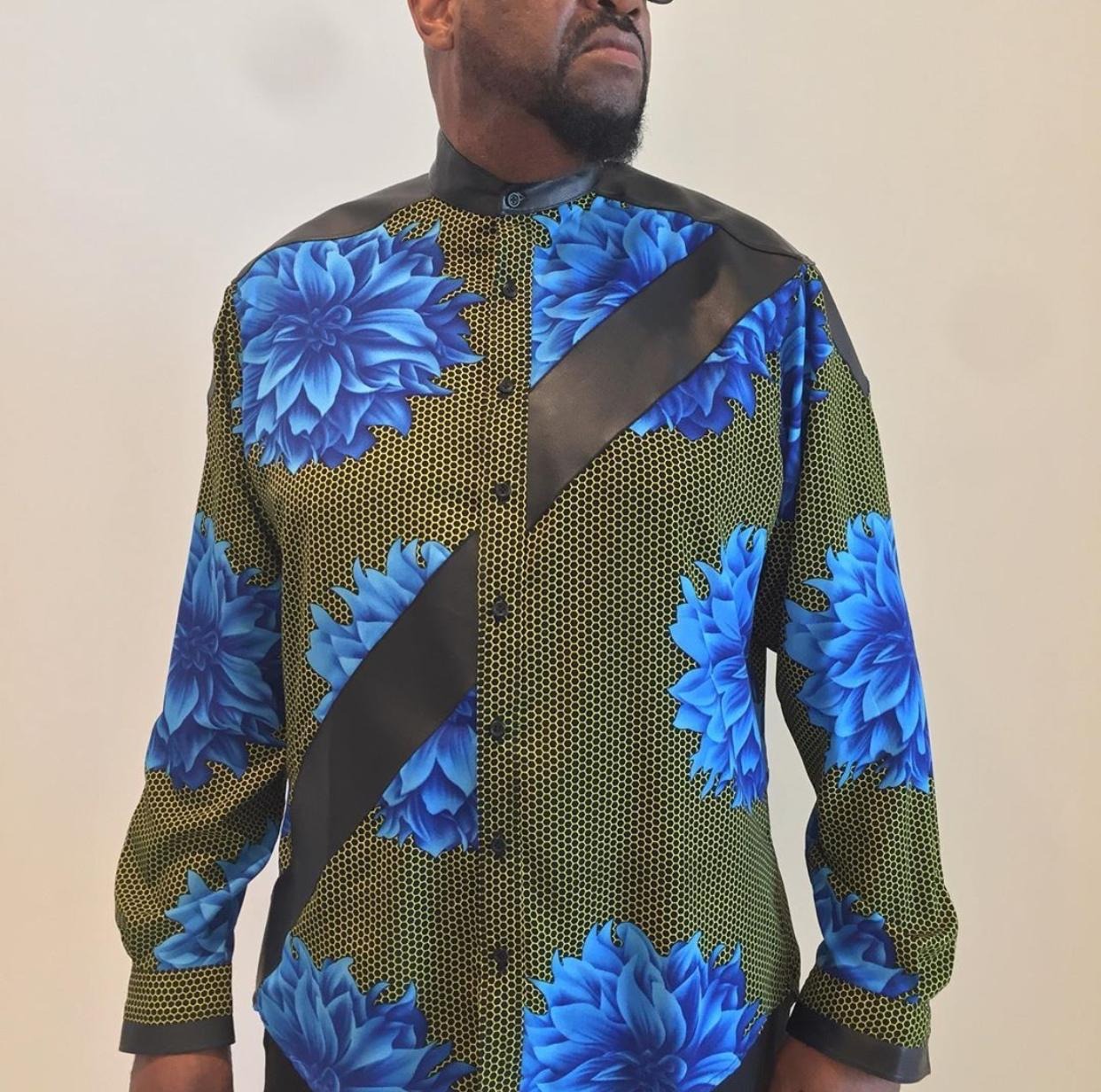 Colorful floral patterned shirt